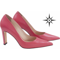 Koralowe Skórzane Szpilki Damskie | Ręcznie Wykonane – Piri Reis